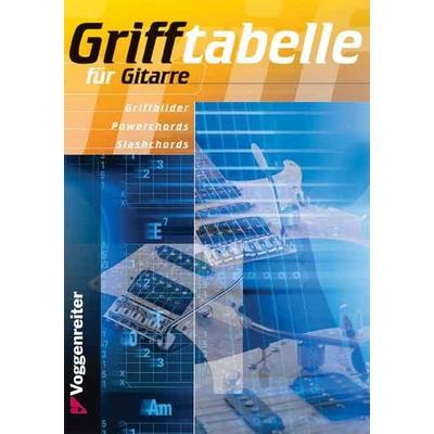 Grifftabelle für Gitarre -