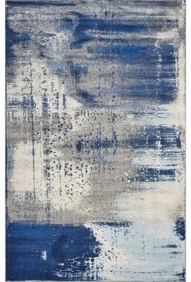 Porch & Den Eton Ice Blue Abstract Area Rug