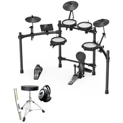 NUX DM-210 E-Dum Schlagzeug mit Zubehör-Set (E-Drum), Schlagzeug, Schwarz
