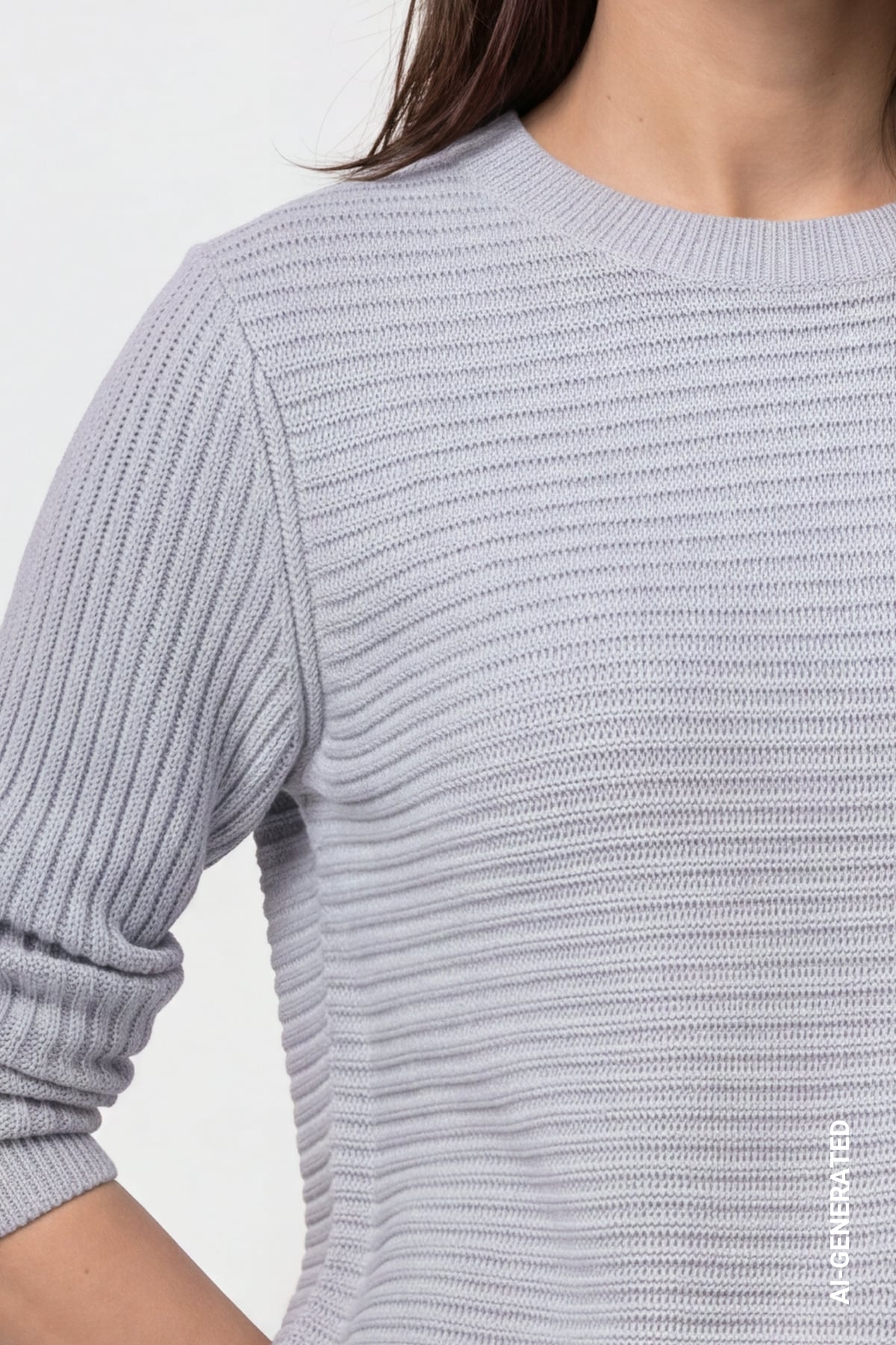 Strickpullover MONARI "Pullover Basic monari Rippe", Damen, Gr. 36, grau (hellblau), Strick, Obermaterial: 50% Baumwolle, 50% Polyacryl, unifarben, regular fit taillenbedeckt, Rundhals, eingesetzt gerader Abschluss, Pullover Strickpullover, Regular fit mi