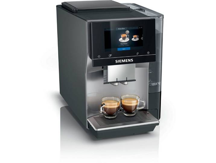 SIEMENS Kaffeevollautomat TP715D01, SIEMENS EQ700 TP715D01 Kaffeevollautomat Grau 19 Bar 2,4L TFT