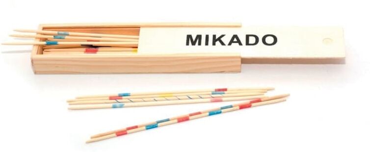 Mikado en bois 18 cm plumier bois - Jeujura