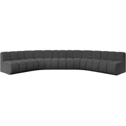 WOHNLANDSCHAFT modulares Sofa Montra-U1 - 490x174x70 cm Grau