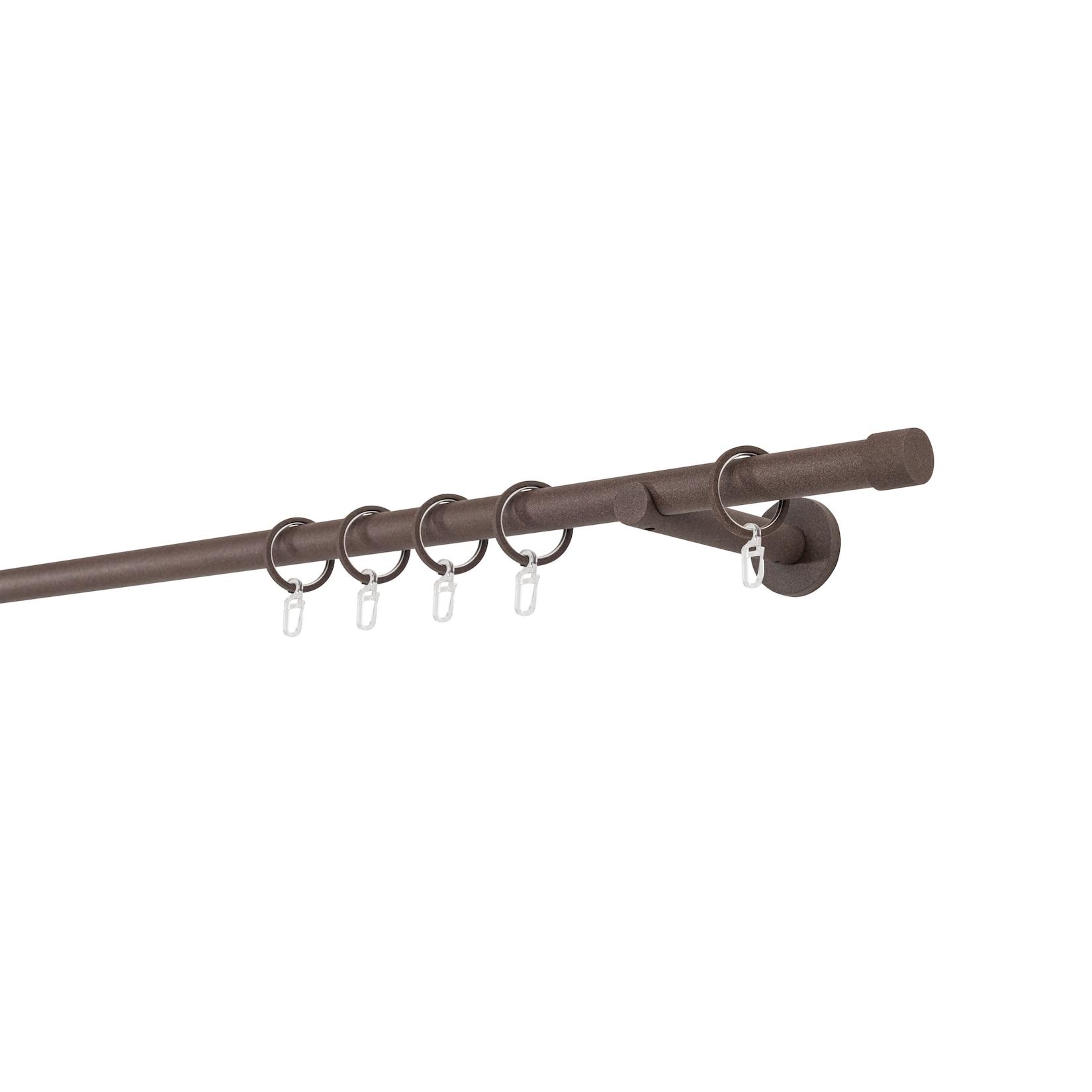 20mm,1-läufig,Rohr,Wandträger 12cm,Endstück cap Farbe: Rost, Größe: 200cm