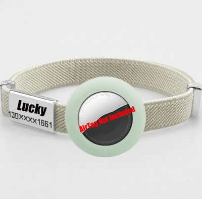 Inspire Picks SafeTrack AirTag Cat Collar With Personalized Name Tag & GPS Holder khaki N Case N Tag onesize 5 12in