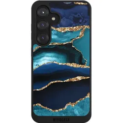 Nivocase Handyhülle für Samsung Galaxy S25 Hülle NIVOpure Case Schwarz Glitzer Look Marmor Trends (Samsung Galaxy S25), Smartphone Hülle, Schwarz