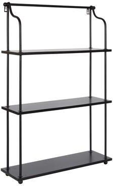 Kate and Laurel Walters Wood and Metal 3-tier Floating Shelf