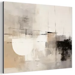 METALLBILD Abstrakt - Kunst - Grau 80x60 cm