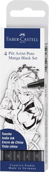 Fiberpenna Pitt Artist Manga Black 4/fp