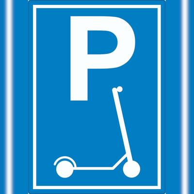 HB-Druck P Parkplatz E- Scooter Aufkleber A2 (420x594mm)