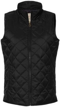 Weatherproof W207359 Women's Vintage Diamond Quilted Vest in Black size Small   Nylon