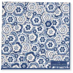 GreenGate Papierservietten Selma Dusty Blue, 20 Stück, 25 x 25 cm