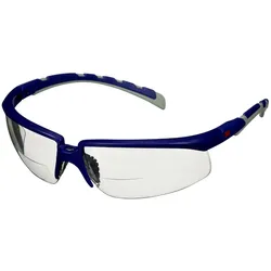 Schutzbrille Solus™ S2025AF-BLU blau/graue Bügel, +2,5 Dioptrien