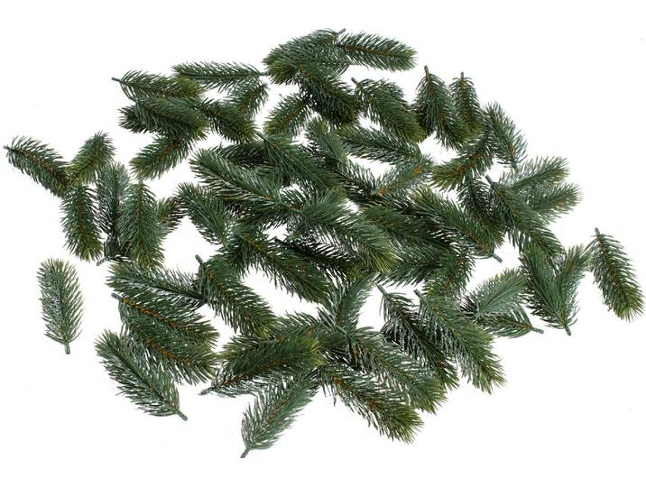 Kunstzweig BOTANIC-HAUS Tannenspitzen , grün, B:4cm H:4cm T:12cm Ø:4cm, Kunststoff, Kunstpflanzen, Kunstzweig