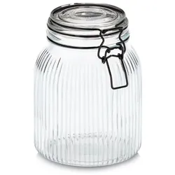 Vorratsdose 1400 ml Glas Schwarz L (Large)
