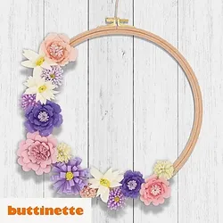 Bastelanleitung "Blumenkranz aus Papier"