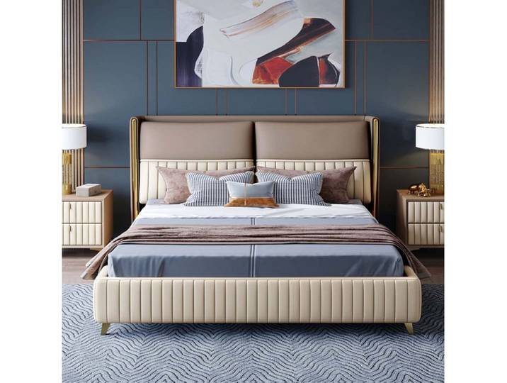 Xlmoebel Schlafzimmer-Set Luxuriöses Schlafzimmer-Set in elegantem Design mit Nachttisch, (3-tlg., Schlafzimmer Set), Hergestellt in Europa