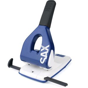 Sax Locher Design 618, 0-618-14, blau, Registraturlocher, Stanzleistung ca. 65 Blatt