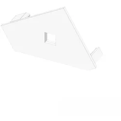 ISOLED Zubehör für Profil CORNER18 - Endkappe EC111R, rechts, mit Kabeldurchführung, PVC, 1 Stk., weiß ISO-115991