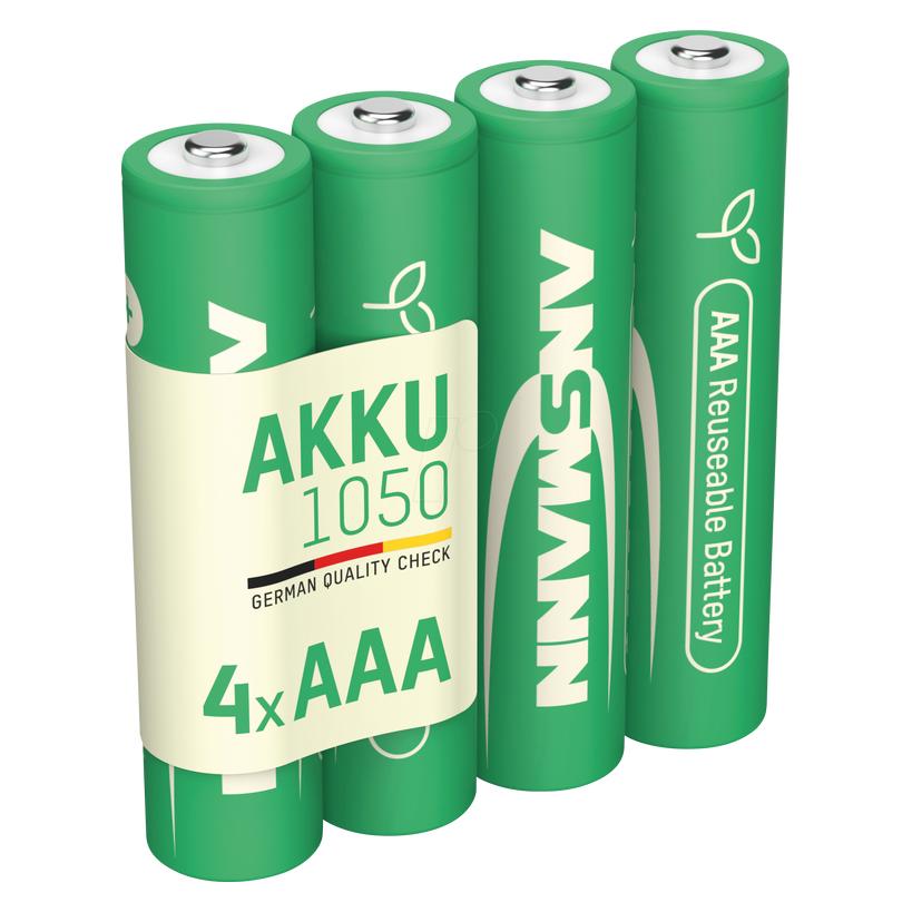 Ansmann 4 Batterien Typ 1050 Micro AAA 1,2 V (4 Stk., AAA, 1000 mAh) (1321-0025)