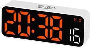 Daily Discovery Modern LED Wall Clock Digital Wall Clock With Large Display Date Temperature Wall Or Desk Clock orange l