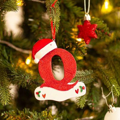 Discount Dollar Deals Christmas Tree Decoration Letter Pendant, DIY Xmas Holiday Acrylic, Ornament For Home Decor red17 1pcs