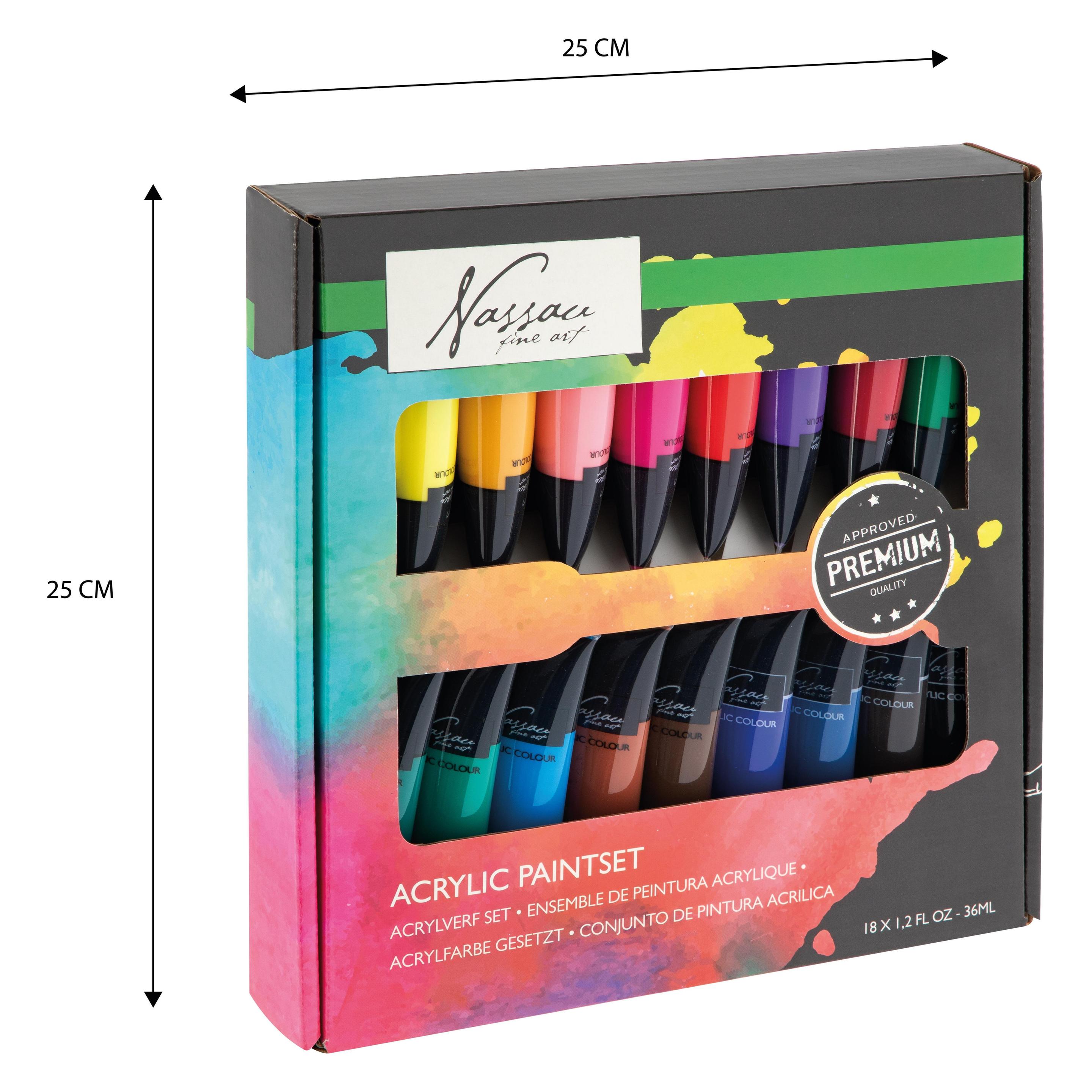 Legind Nassau - Paint acrylic incl. fluor & metallic (18x36 ml) (AR0701/22GE) (648 ml) (AR0701/22GE)