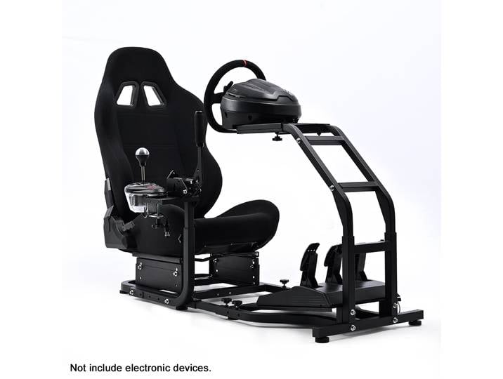 Simulateur de conduite Minneer avec siège de course, compatible avec Logitech G29 G920 G923, pour Thrustmaster T150 T300RS, support de volant de course réglable, volant, levier de vitesses et pédales