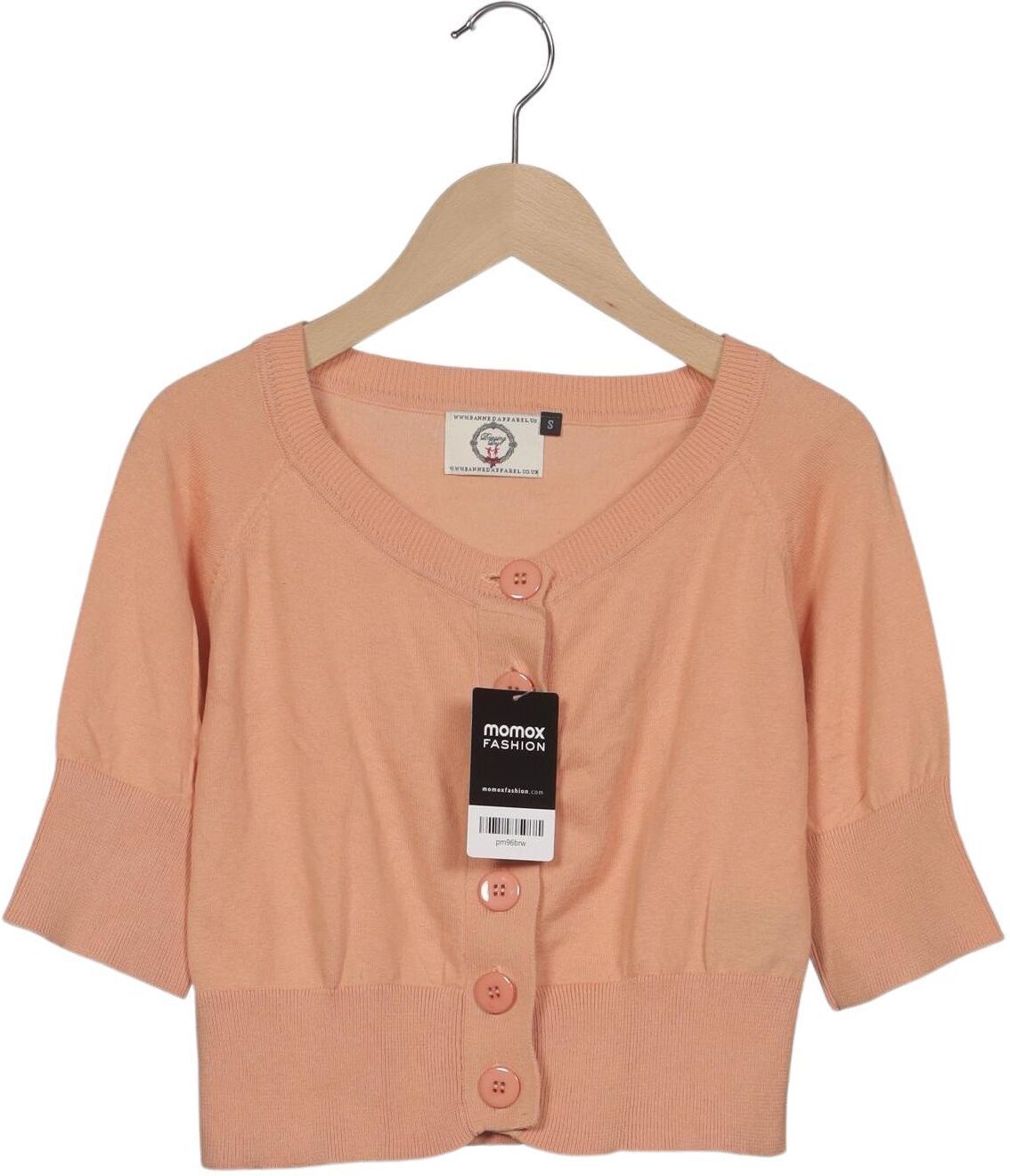 Banned Damen Strickjacke, Orange, Gr. S, Baumwolle - Second Hand