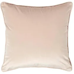 KISSENHÜLLE Samt mit Paspel – creme 46/46 cm