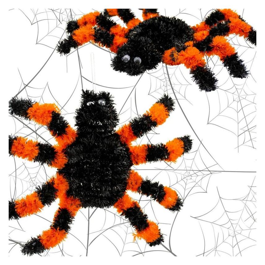 Home&Styling Figurka Dekoracyjna Pająk Halloween Pomarańczowy (63886856)