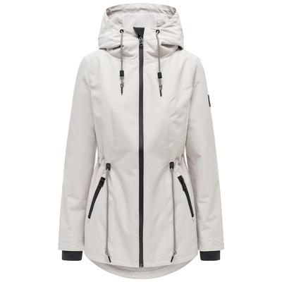 Outdoorjacke NAVAHOO "Blumentanz 14", Damen, Gr. XL (42), weiß (bone), Obermaterial: 100% Polyester. Innenfutter: 100% Polyester. Ärmelfutter: 100% Polyester, tailliert hüftbedeckend, hoch geschlossener Ausschnitt, Ärmel ohne Ärmelschlitz...