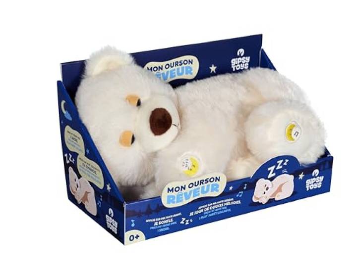 Gipsy Pluche dier - Mijn Poeh, muziekdromer, interactief pluche dier, 30 cm, beige