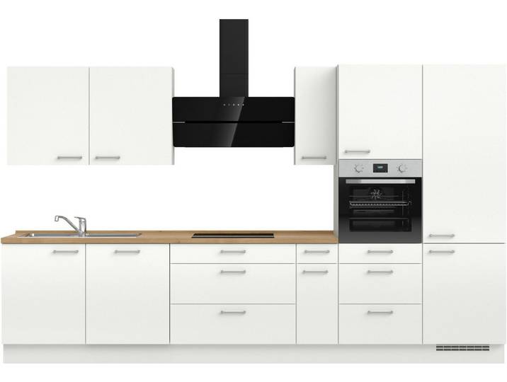 nobilia® Küchenzeile Laser II , NEU: individuell anpassbar mit gratis Profi-Beratung, vormontiert, 360 cm breit, optional mit verschiedenen E‑Geräte-Sets