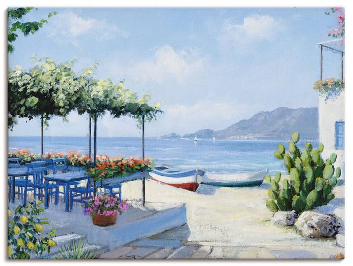 Leinwandbild ARTLAND Toller Meeresblick , blau (farbe bild(er): blau), B:60cm H:45cm, Bilder, Leinwandbild, auf Holzrahmen gespannt