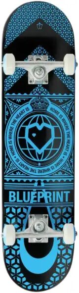 Skateboard Komplettboard Blueprint Home Heart (7.75" - Schwarz/Blau)