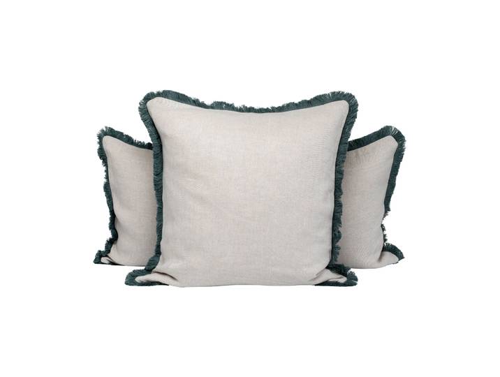 Mille Notti Housse de coussin Pienza Beige-vert, 50x50 cm