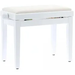 Quik Lok PB/010 WH L Klavierbank aus Holz, weiss glänzend, Tasteninstrument Zubehör, Weiss