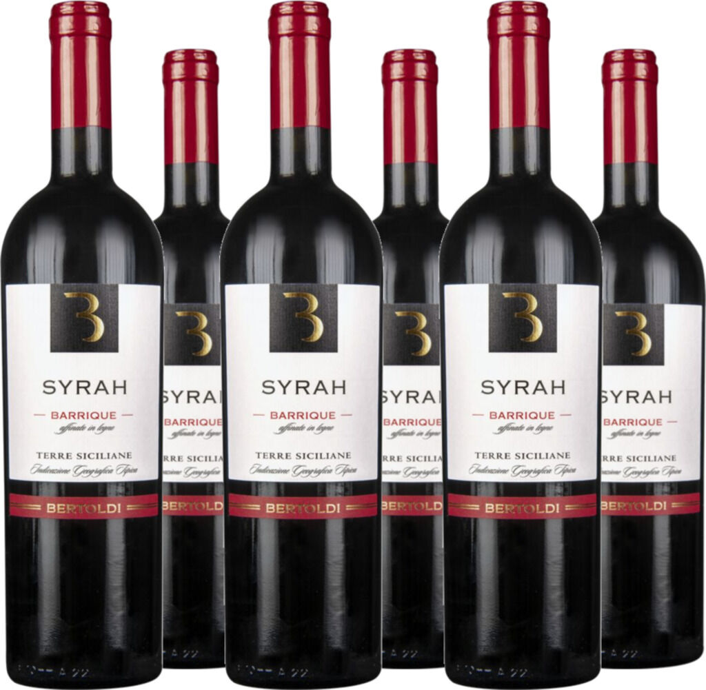 6er Vorteilspaket Syrah Barrique Terre Siciliane  IGT Bertoldi 2025 Bertoldi