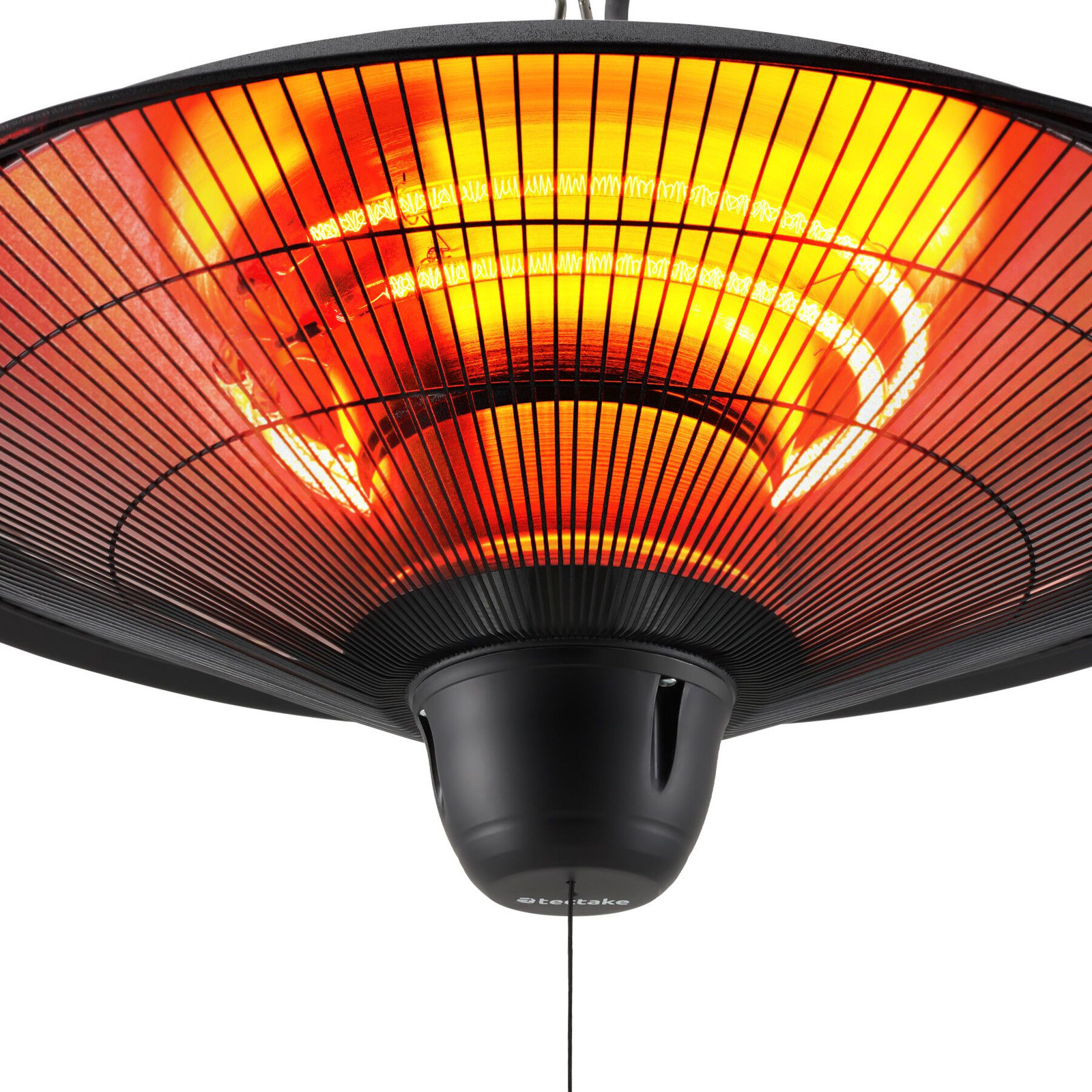 TecTake Orbit infraroodstraler 2500 W, zwart aluminium behuizing