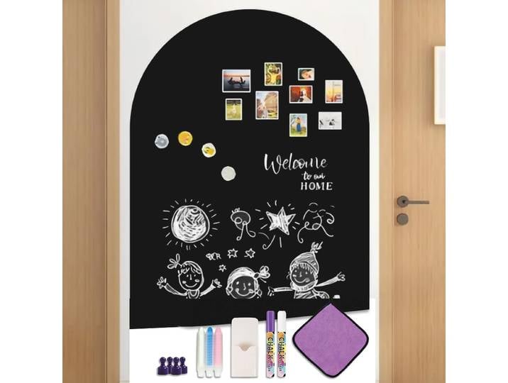 Ensemble d'arc de décalcomanie murale magnétique, 2020 nouveau tableau noir 24 x 48 pour l'apprentissage du dessin de décalcomanie murale magnétique, tableau noir magnétique