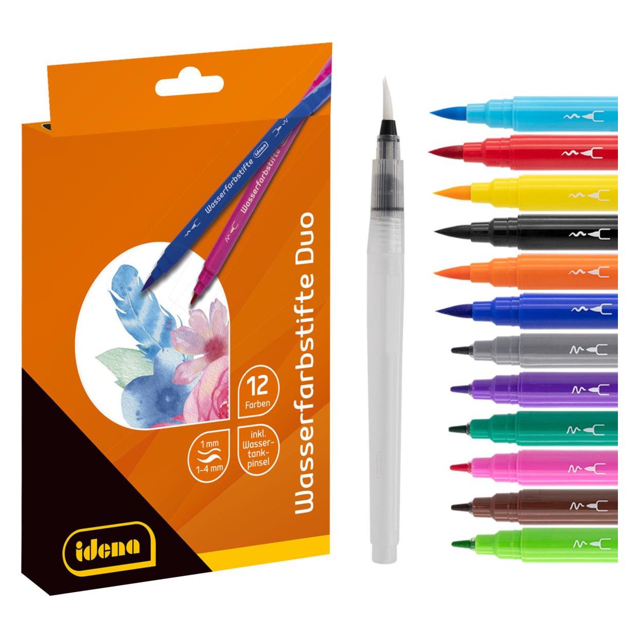 Idena Wasserfarbstifte Duo 12 Farben (12x) (46987491)