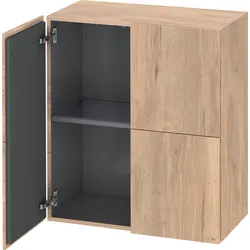 Duravit  L-Cube Halbhochschrank, 2 Türen, 700x363x800mm, LC117705555, Farbe: Eiche Marmoriert Dekor