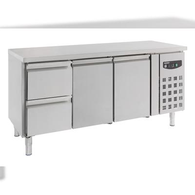 CombiSteel Gastro-Kühltisch 2 Türen und 2 Schubladen - mit Umluftkühlung, für 1/1 GN