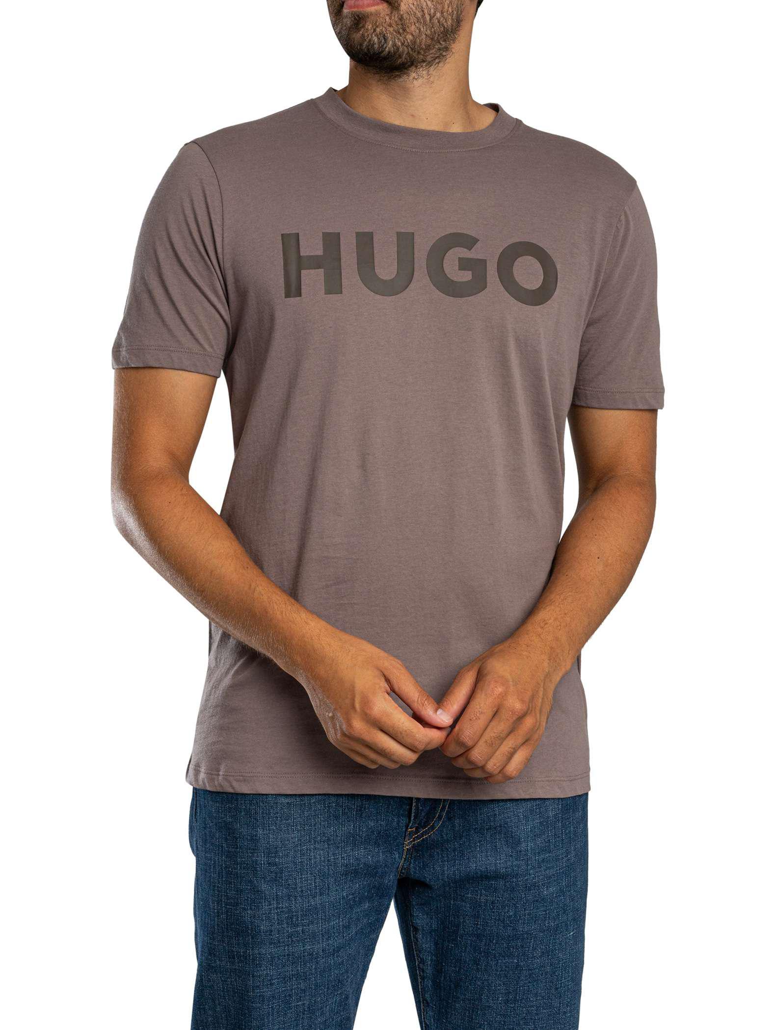 HUGO Dulivio Grafik-T-Shirt, Grau