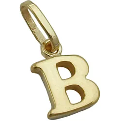 Gallay Anhänger 8x6mm Buchstabe B glänzend 9Kt GOLD