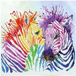 Diamond Dotz Diamond Painting Regenbogen Zebras