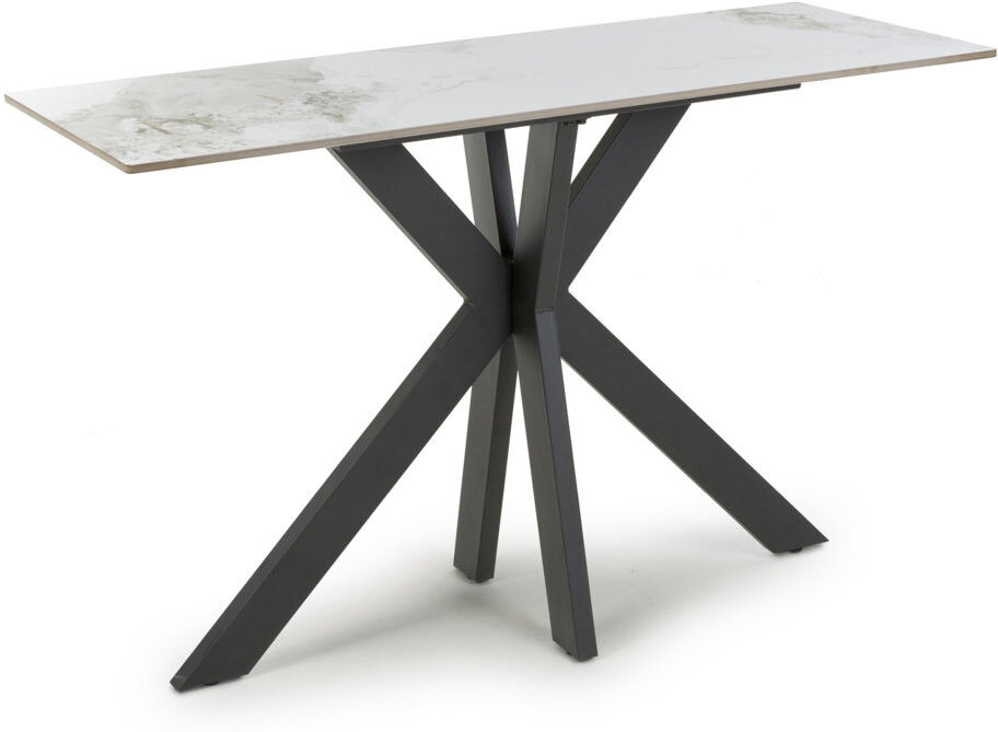 George Oliver Burtonsville 120 cm W Ceramic Top Console Table White 120cm W X 45cm D