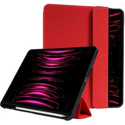 Hülle Crong FlexFolio – iPad Air 11” (2026-2024) / iPad Air 10,9” (5.-4. generace) / iPad Pro 11" (2022-2021) s Apple Pencil (rot)