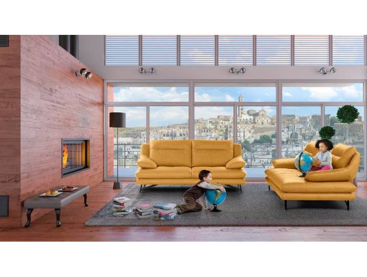 CALIA ITALIA Polstergarnitur Cezanne, italienisches Design trifft erstklassigen Sitzkomfort, Leder, (Set), Edles Designsofa in besonders langlebigen & pflegeleichten Lederarten